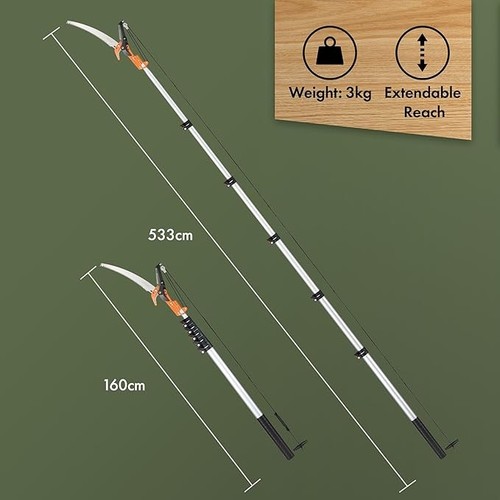 Vonhaus telescopic tree pruner - telescopic,